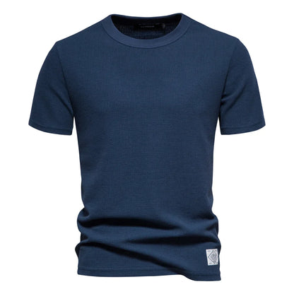 Elian | Gestructureerd T-Shirt met Wafelstructuur Heren