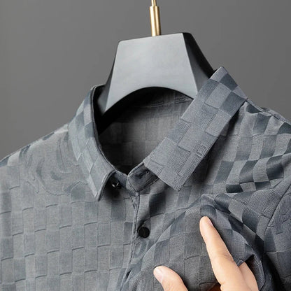 Sebastian™ | Luxe Polo voor Mannen met Ruitpatroon en Elegante Details