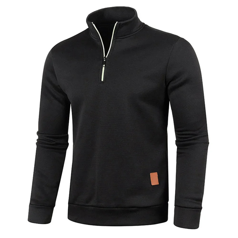 Sebastien™ | Sweatshirt met Halve Rits en Verfijnde Pasvorm voor de Moderne Man