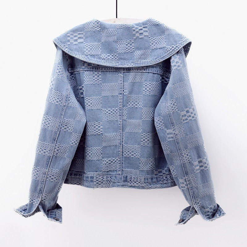 Benthe™ | Bio-Denim Jack met Op Maat Gemaakte Pasvorm en Kenmerkende Kraag