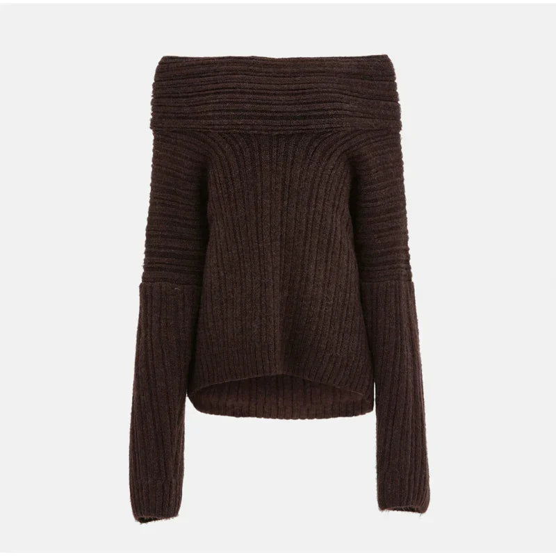 Alessia | Off-Shoulder Gebreide Trui