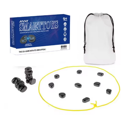 MagneLogic™ | Magnetisch Strategiespel met Stenen en Touw | Tactisch Gezelschapsspel voor Kinderen, Volwassenen en Spelletjesavonden