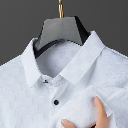 Sebastian™ | Luxe Polo voor Mannen met Ruitpatroon en Elegante Details