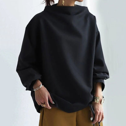 Claudia™ | Luxe Pullover met Gestructureerde Hoge Hals en Minimalistisch Ontwerp