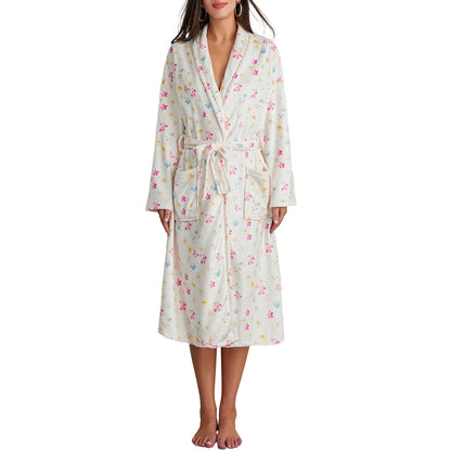 Liora | Flanellen Badjas met Print Dames