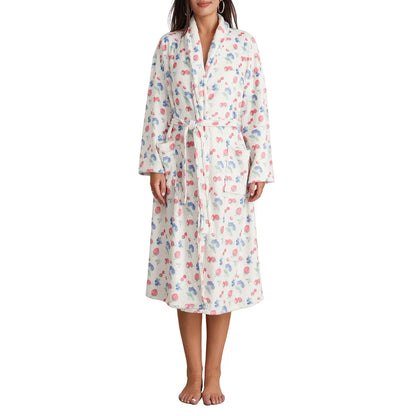 Liora | Flanellen Badjas met Print Dames
