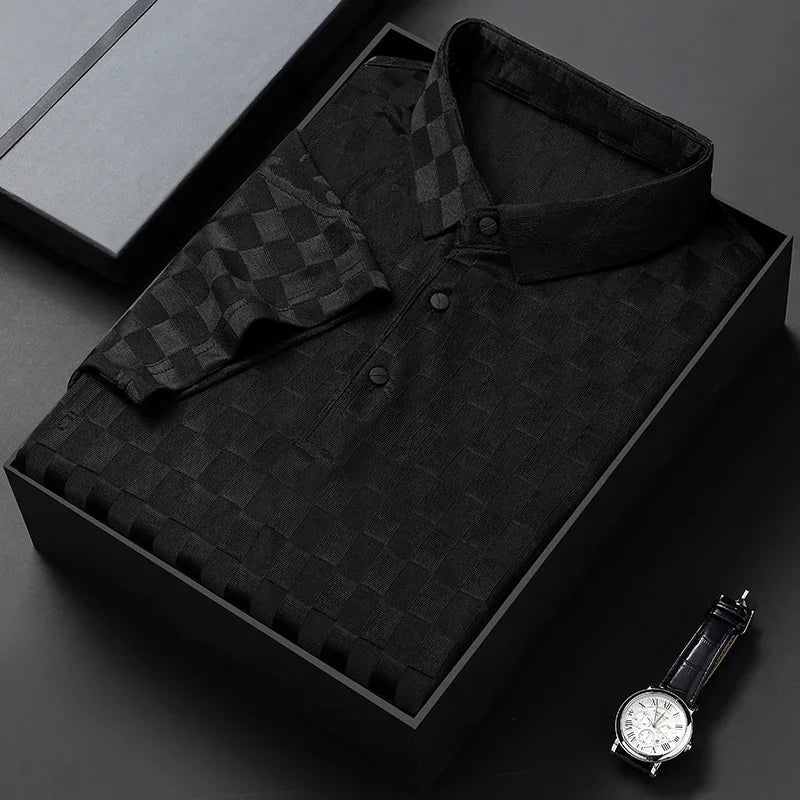 Sebastian™ | Luxe Polo voor Mannen met Ruitpatroon en Elegante Details