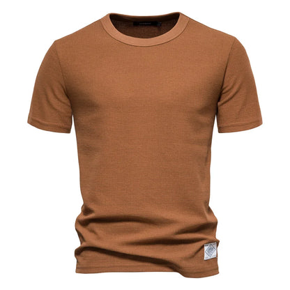 Elian | Gestructureerd T-Shirt met Wafelstructuur Heren