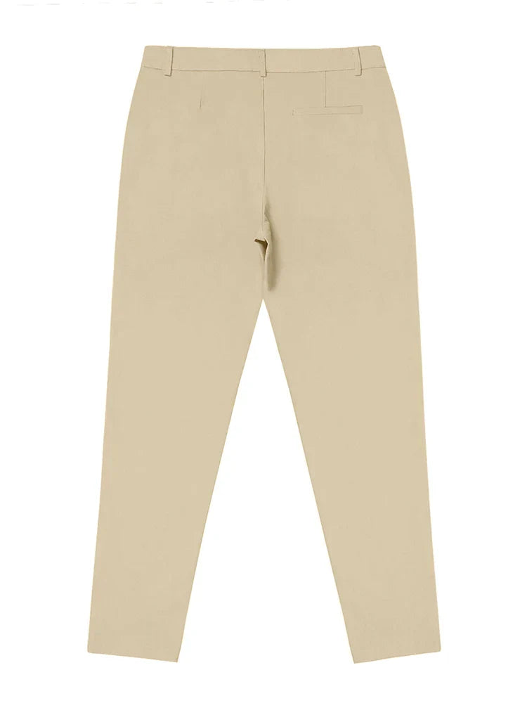 Solero™ | Slim Fit Herenbroek Met Stretch En Persvouw | Casual Chique Pantalon Voor Werk En Vrije Tijd