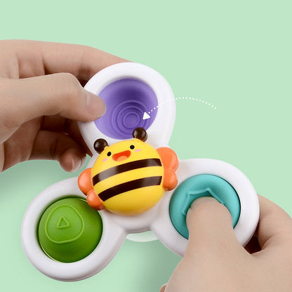 SensuSpin™ | Fidget Spinner Zuignap Speelgoed voor Baby’s | Educatief Sensorisch Speelgoed met Dierendesign voor Raam, Bad en Auto