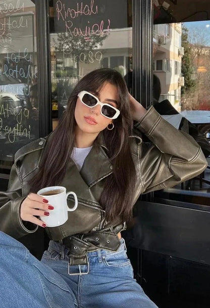 Mirella | Cropped Bikerjack Dames