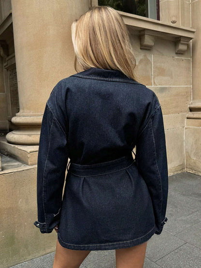 Sienna | Denim Jas Met Ceintuur