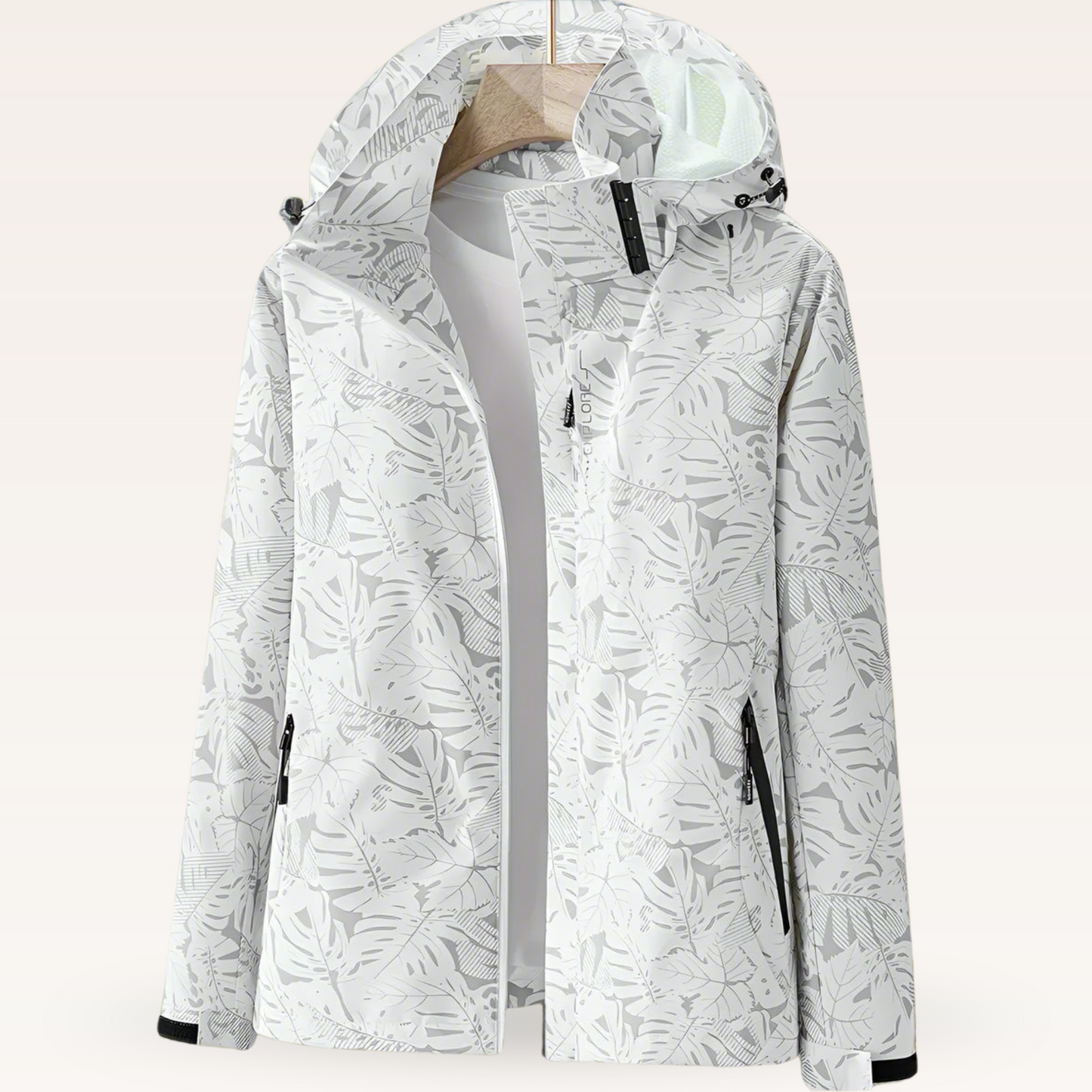 Tayla | Waterdichte Outdoorjas met Bladprint Dames