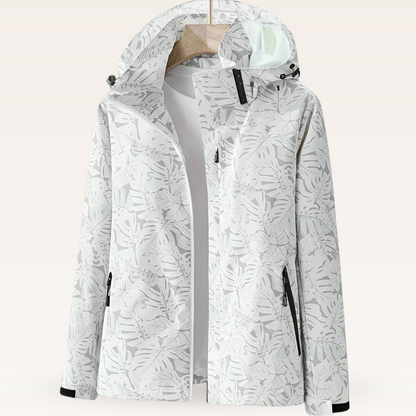 Tayla | Waterdichte Outdoorjas met Bladprint Dames