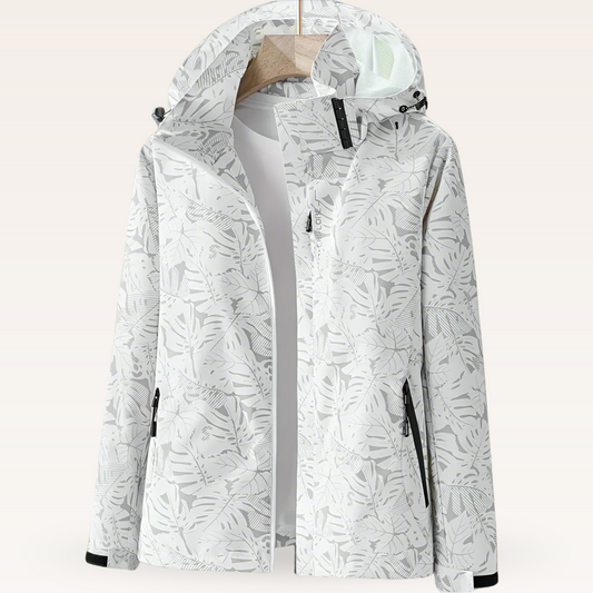 Tayla | Waterdichte Outdoorjas met Bladprint Dames