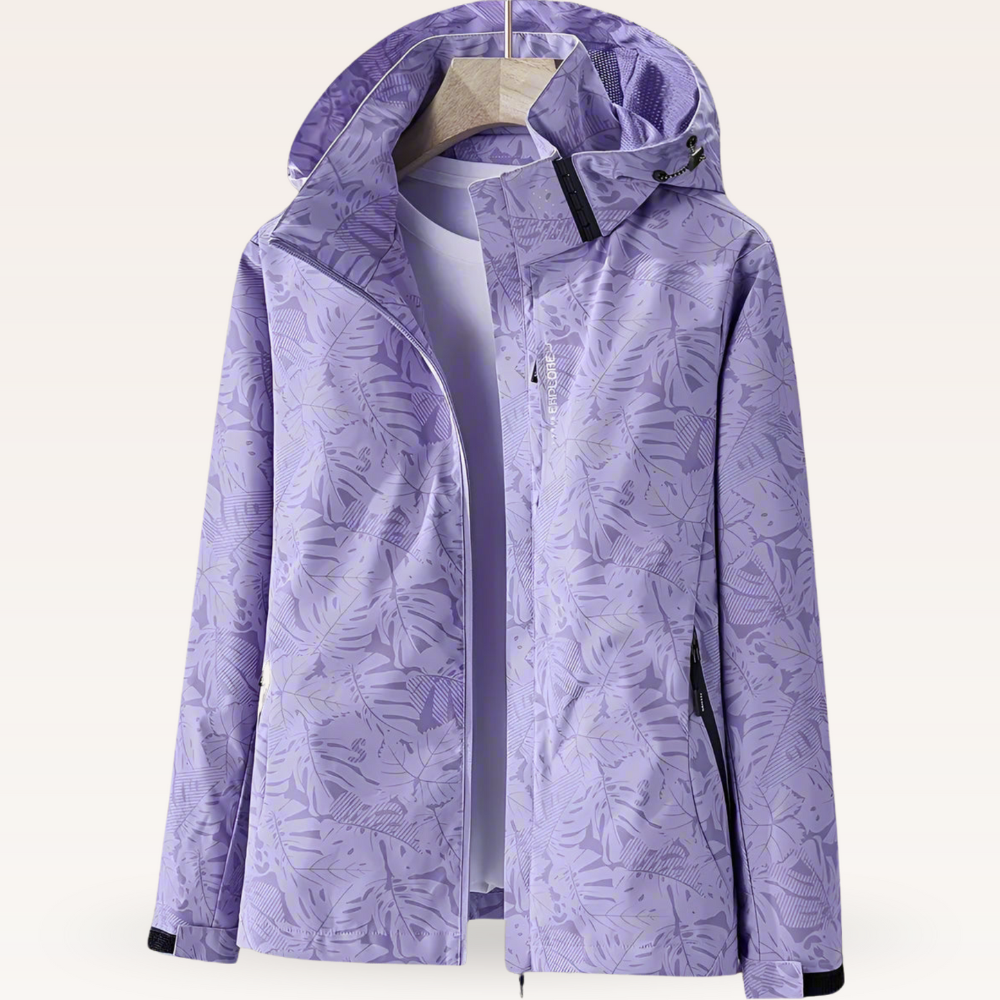 Tayla | Waterdichte Outdoorjas met Bladprint Dames
