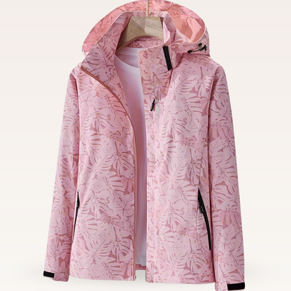 Tayla | Waterdichte Outdoorjas met Bladprint Dames
