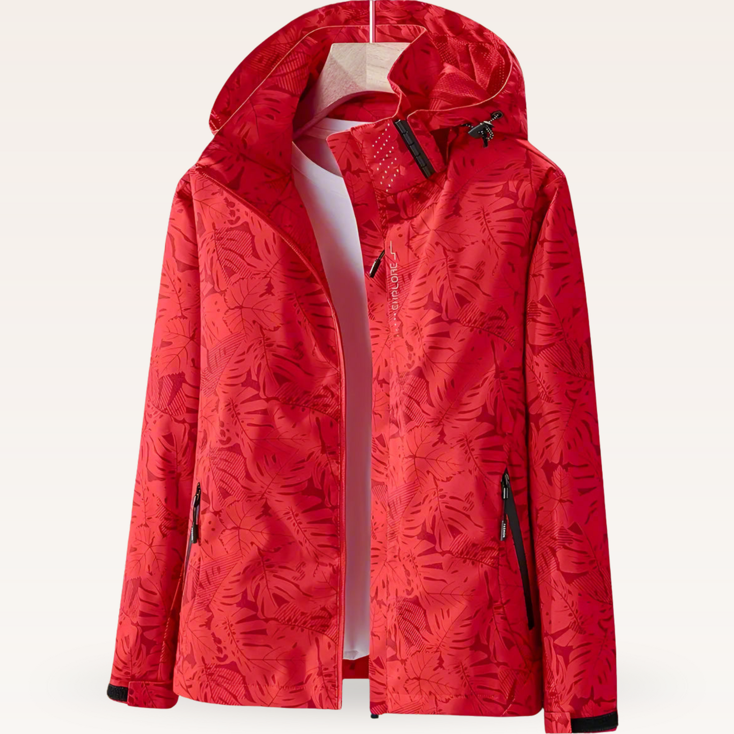 Tayla | Waterdichte Outdoorjas met Bladprint Dames