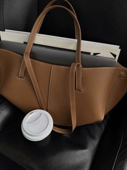 Alessandra | Luxe Leren Shopper Tas Dames Cognac