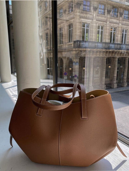 Alessandra | Luxe Leren Shopper Tas Dames Cognac
