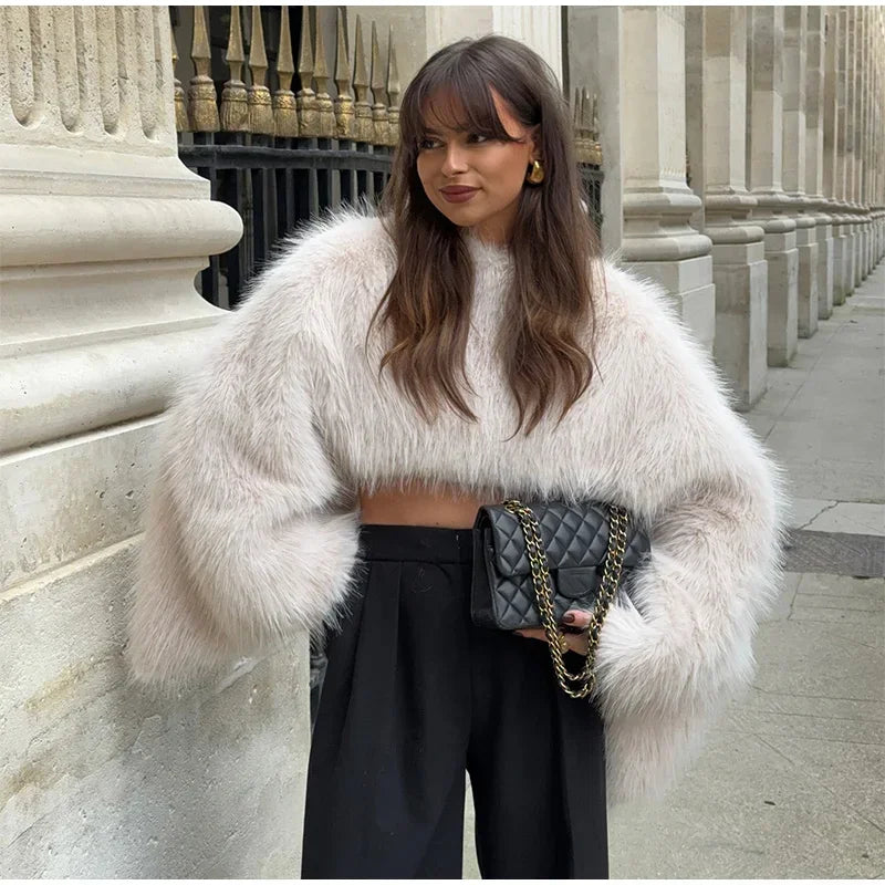 Arden | Cropped Faux Fur Jas