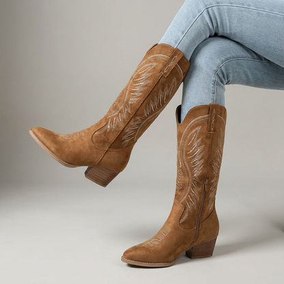 Calista | Suede Cowboylaarzen