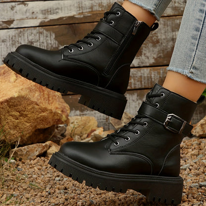 Ravena | Combat Boots Met Gesp