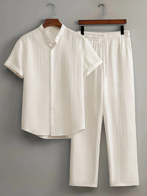 Darian | Luxe Tweedelige Zomerset met Textuur Heren