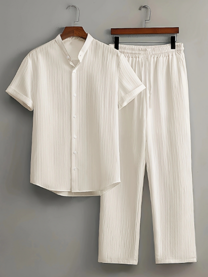 Darian | Luxe Tweedelige Zomerset met Textuur Heren