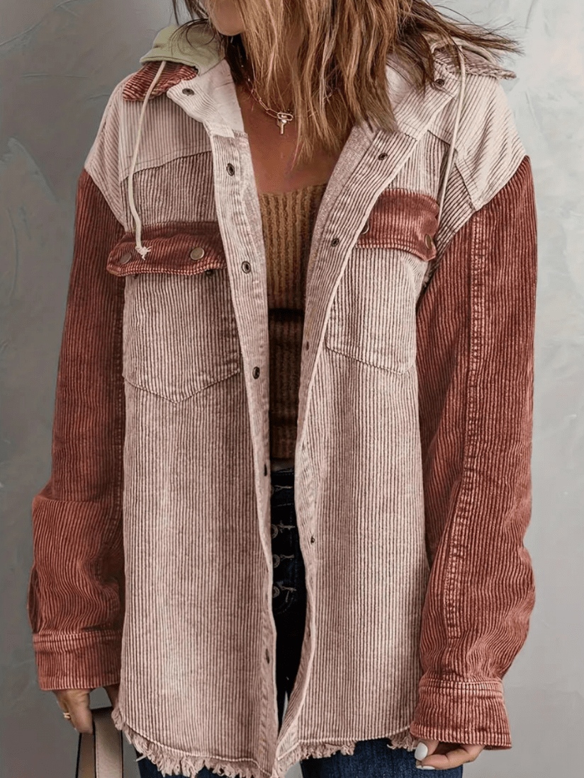 Solenne | Corduroy Overshirt Colorblock