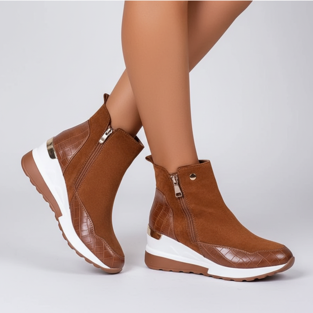 Amarena | Suède Wedge Sneakers