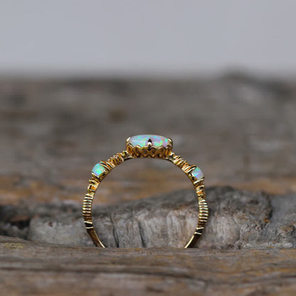 Ophelia | Gouden Opaal Ring Dames