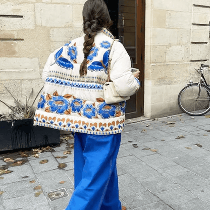 Althea | Gewatteerde Jas Met Bloemenprint