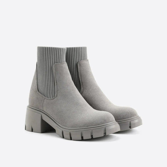 Ravena™ | Dames Chelsea Boots met Dikke Zool | Suède Enkelboots met Ribboord en Chunky Profielzool voor Herfst en Winter