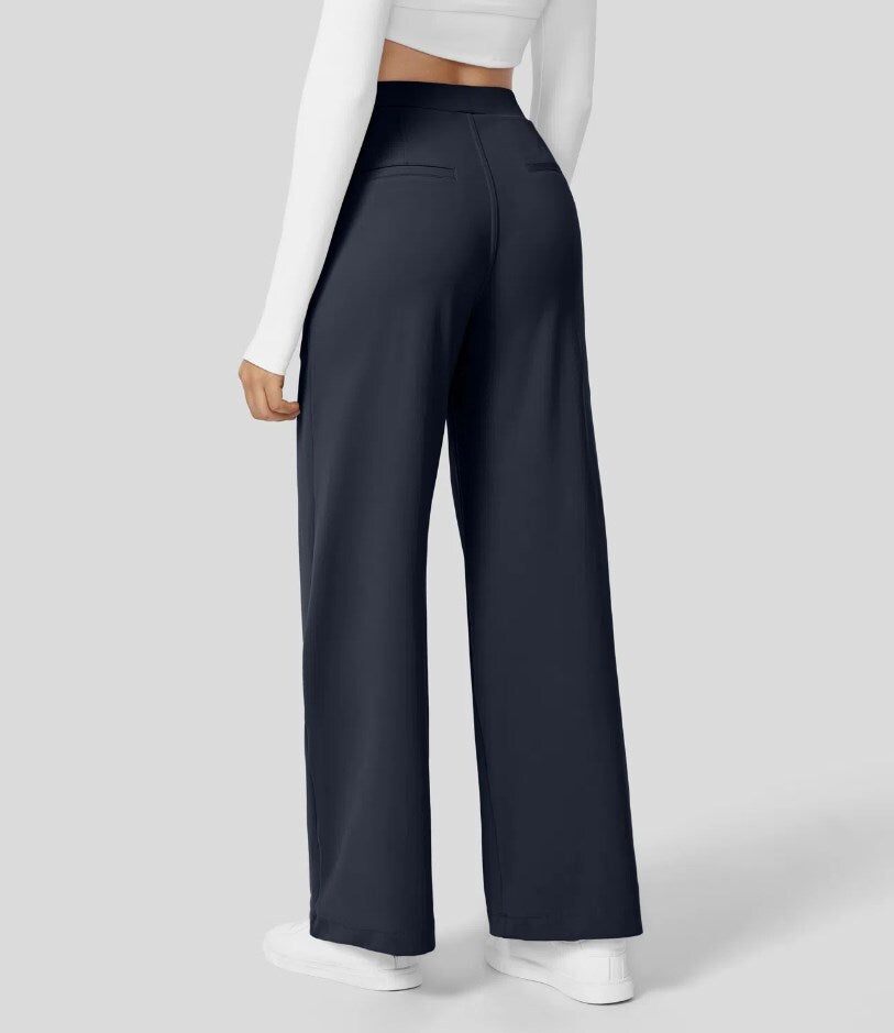 Sophia™ | High Waist Luxe Dames Pantalon Flatterende Pasvorm en Zakken