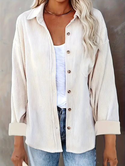 Elora | Ribfluweel Overshirt