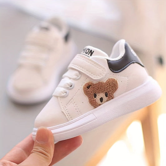 BearSteps™ | Baby Barefoot Sneakers met Klittenband en Antislipzool | Flexibele Eerste Loopschoenen met Schattige Beertjespatch en Brede Neus