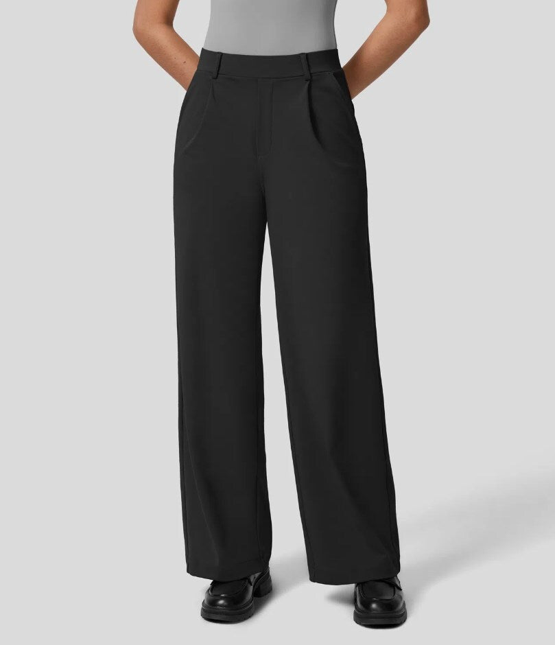 Sophia™ | High Waist Luxe Dames Pantalon Flatterende Pasvorm en Zakken