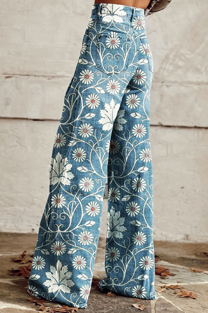 Selviana | Bloemenprint Flared Jeans