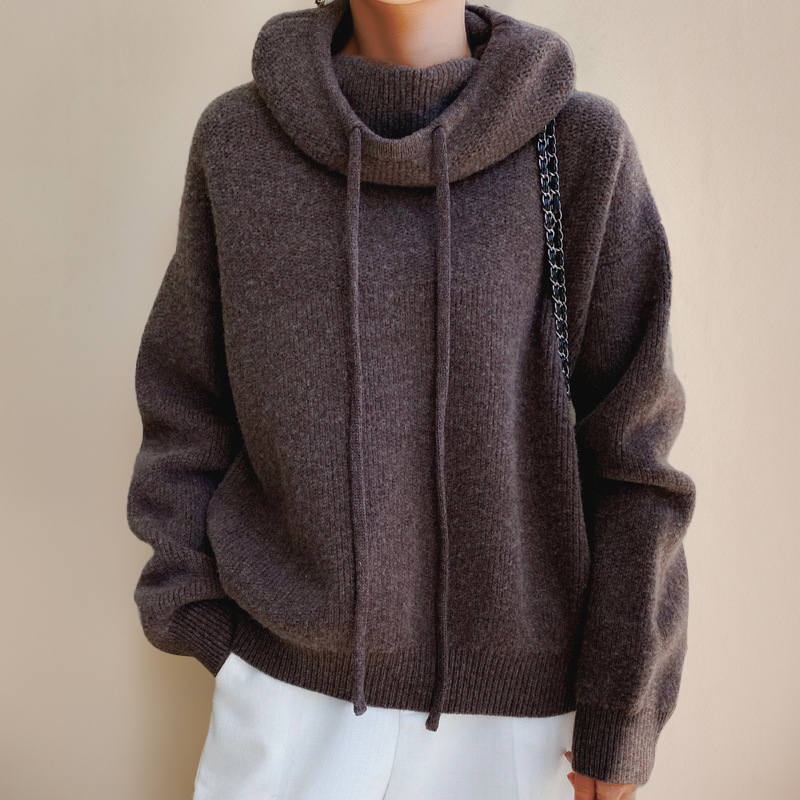 Rosalie™ | Luxe Oversized Merino Wollen Trui met Hoge Kraag