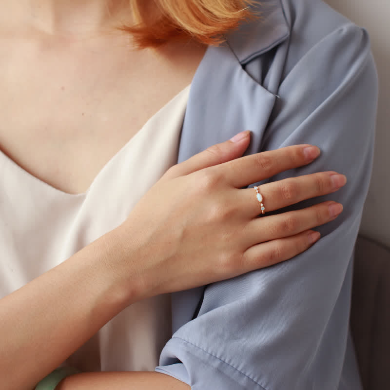 Ophelia | Gouden Opaal Ring Dames
