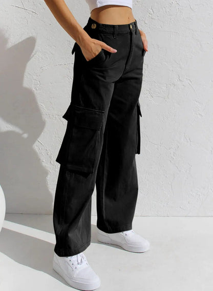 Valeria | Dames Cargo Broek met Wijde Pijpen