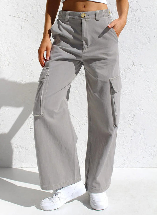 Valeria | Dames Cargo Broek met Wijde Pijpen