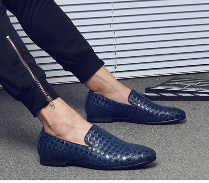 Nino™ | Heren Leren Tassel Loafers | Geweven