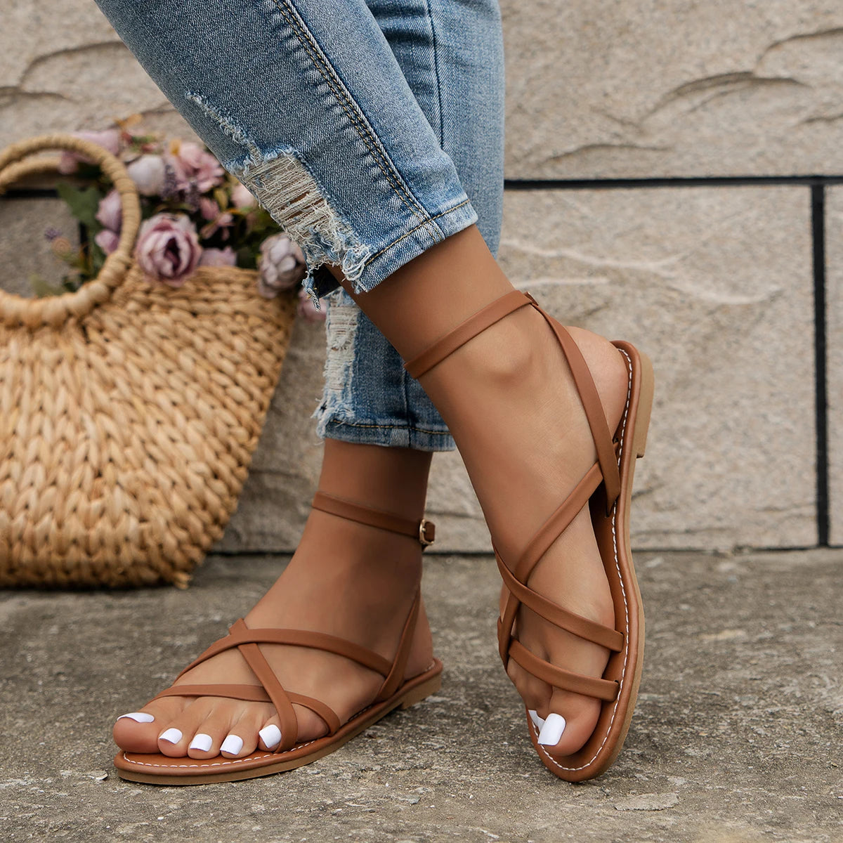 Sorella | Platte Sandalen Dames