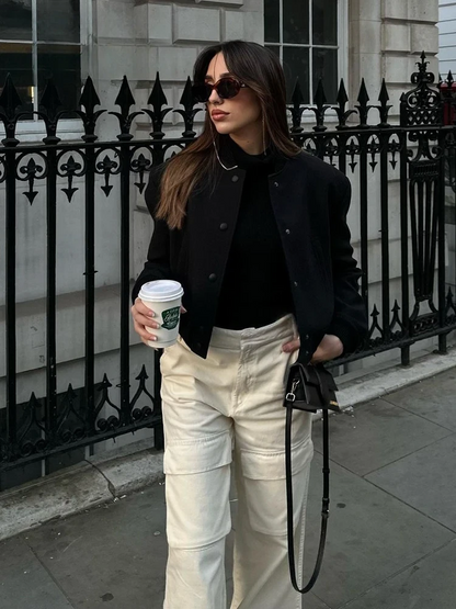 Nuvia | Cropped Minimalistische Jas