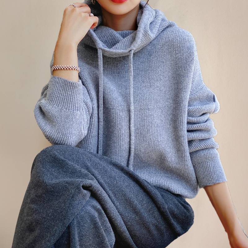 Rosalie™ | Luxe Oversized Merino Wollen Trui met Hoge Kraag