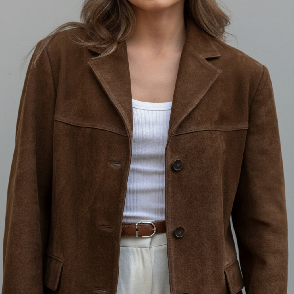 Valentina | Oversized Suède Blazer Jas