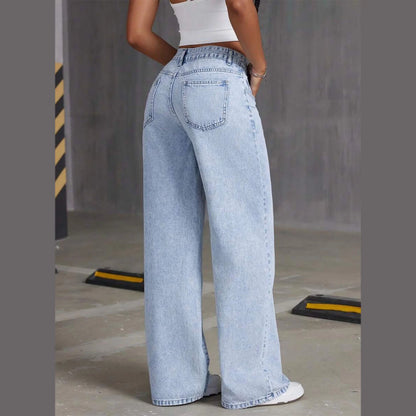 Raya | Ripped Straight-Leg Jeans