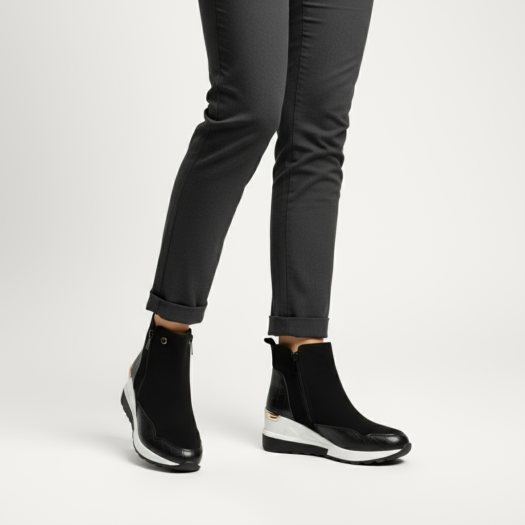 Amarena | Suède Wedge Sneakers